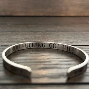 Elegant silver cuff bracelet